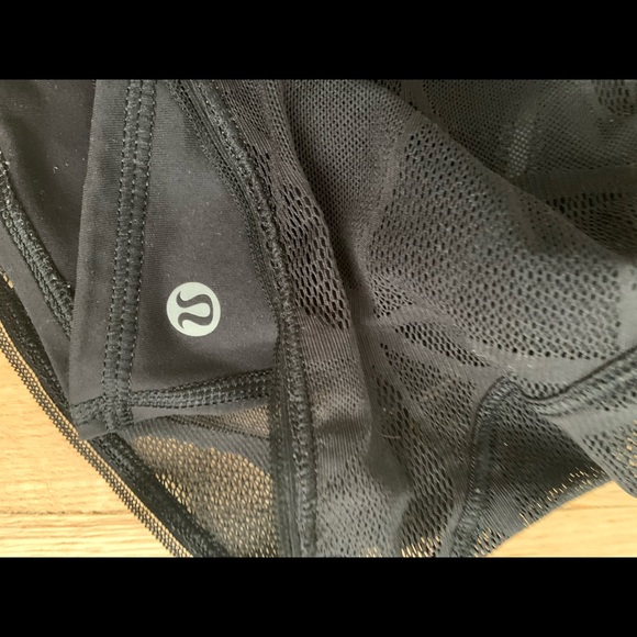 Lululemon spanky shorts with mesh design over top - Picture 2 of 4